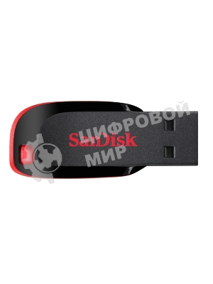 Флешка USB Sandisk CZ50 Cruzer Blade (SDCZ50-016G-B35), 16Gb, USB 2.0, R/W 15/4, черный/красный