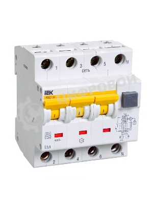 Выключатель автоматический дифференциального тока IEK MAD22-6-032-C-30 АВДТ 34 C32 30мА