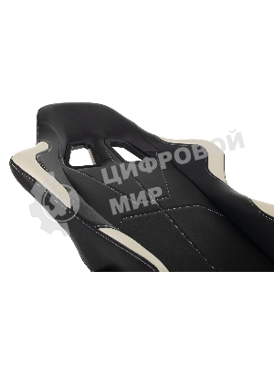 Кресло Бюрократ VIKING 5 AERO WHITE черный/белый, экокожа, 120 кг, механизм качания