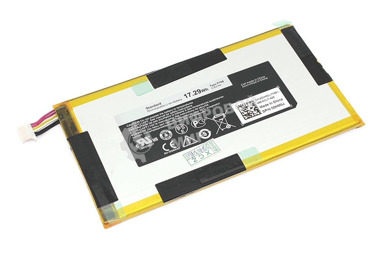 Аккумуляторная батарея P708 для планшета Dell Venue 7 3740 3.8V 4550MAH 17.29WH