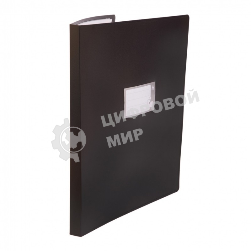 Папка с 20 прозрачными вкладками Бюрократ -BPV20A3BLACK A3, пластик, 0.8мм, черный