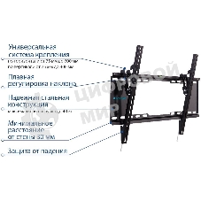 Кронштейн для телевизора Kromax IDEAL-102 черный 32