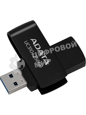 Флешка USB ADATA UC310 (UC310-256G-RBK), 256Gb, USB 3.2 Gen1, R/W 100/30, черный