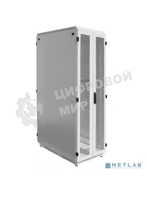 Шкаф серверный напольный 42U (800 1200) дверь перфорированная, задние двойные перфорированные