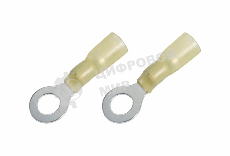 Наконечник кольцевой изолированный термоусаживаемый Rexant ø 8.4 мм 4-6 мм² (НКи-т 6.0-8/НКи-т5,5-8) желтый