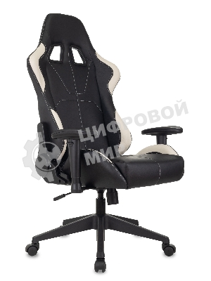 Кресло Бюрократ VIKING 5 AERO WHITE черный/белый, экокожа, 120 кг, механизм качания