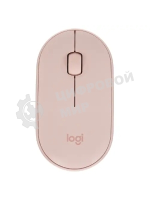 Мышь беспроводная Logitech Pebble M350 розовый, 1000 dpi, радиоканал, Bluetooth, USB, кнопки - 3