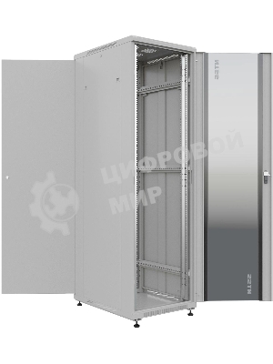 Шкаф серверный NTSS Премиум (NTSS-R32U6080GS) напольный 32U 600x800мм пер.дв.стекл металл 900кг серый 1542мм 71.3кг 1542мм IP20 сталь
