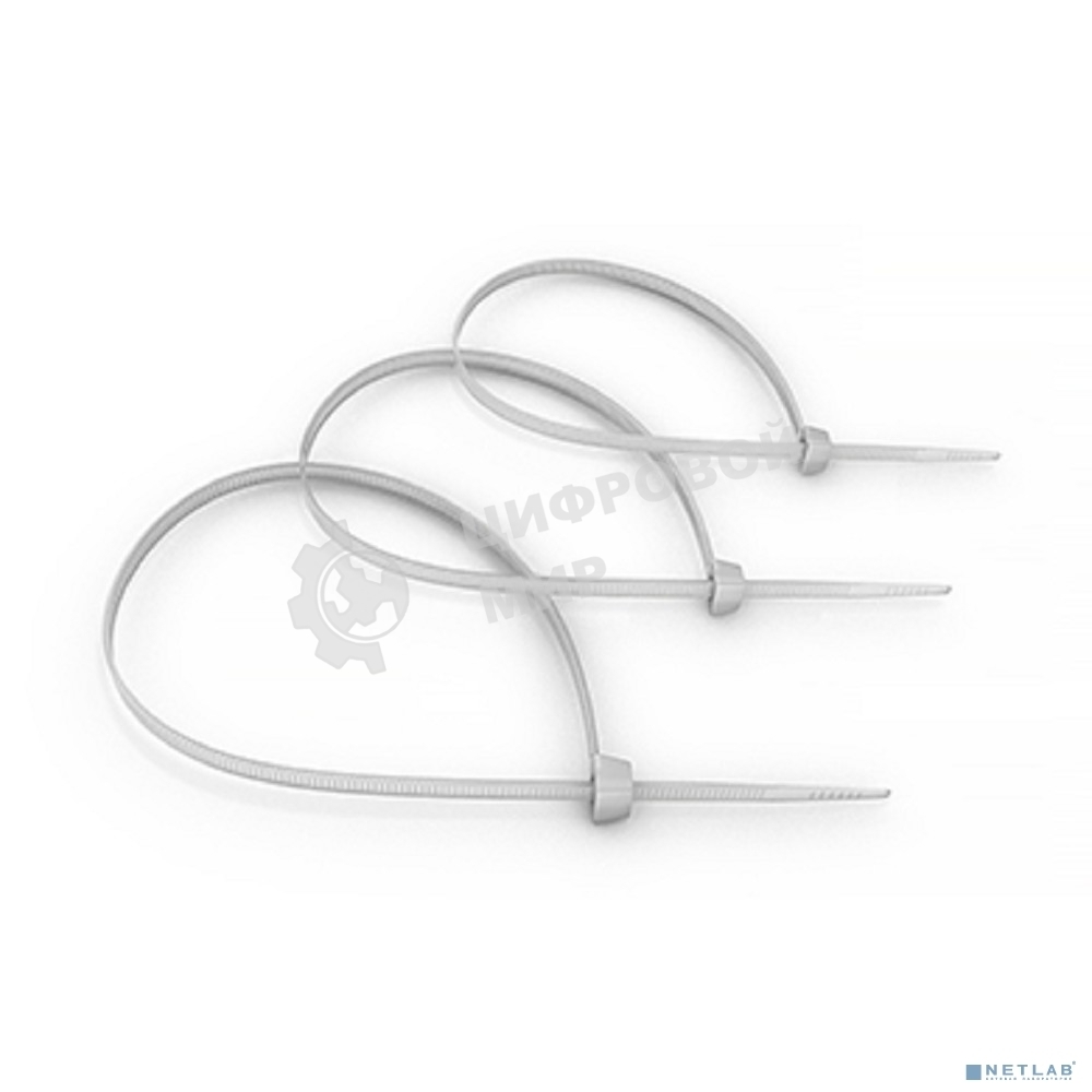 Стяжка кабельная Cabeus, неоткрывающаяся, 3,6 мм Ш, 300 мм Д, 100 шт, нейлон, белый