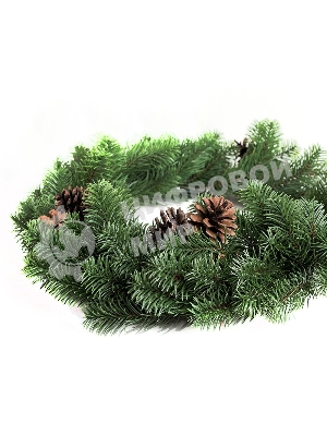 Еловый венок с шишками Neon-night Ø 45 см, Литой