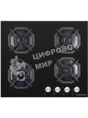 Газовая варочная панель Maunfeld EGHG.64.23CB/G, 4 конфорки, закаленное стекло, черный