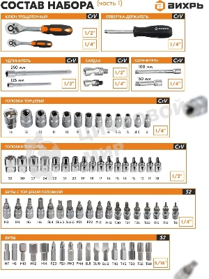 Набор инструментов 73/6/7/8