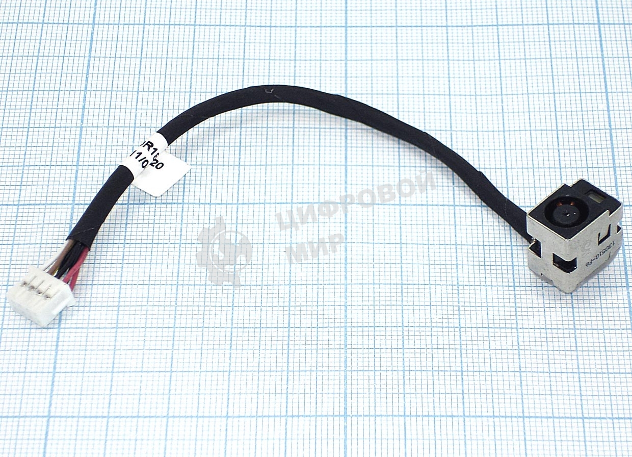 Разъем для ноутбука HP dv6-2000 c кабелем 6-pin