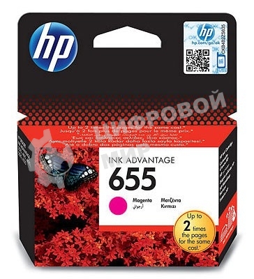 Картридж струйный HP 655 CZ111AE пурпурный для HP DJ IA 3525/4615/4625/5525/6525 (600 стр.)