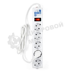 Сетевой фильтр Powercube SPG-B-6-WHITE 1.9 м, 5 розеток, белый, коробка