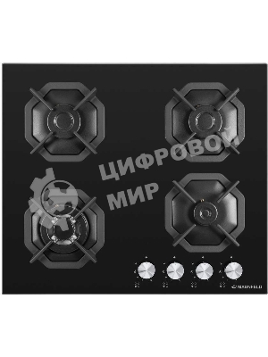Газовая варочная панель Maunfeld EGHG.64.23CB/G, 4 конфорки, закаленное стекло, черный