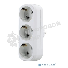 Тройник Makel 3 гнезда 16 А c заземлением линейный