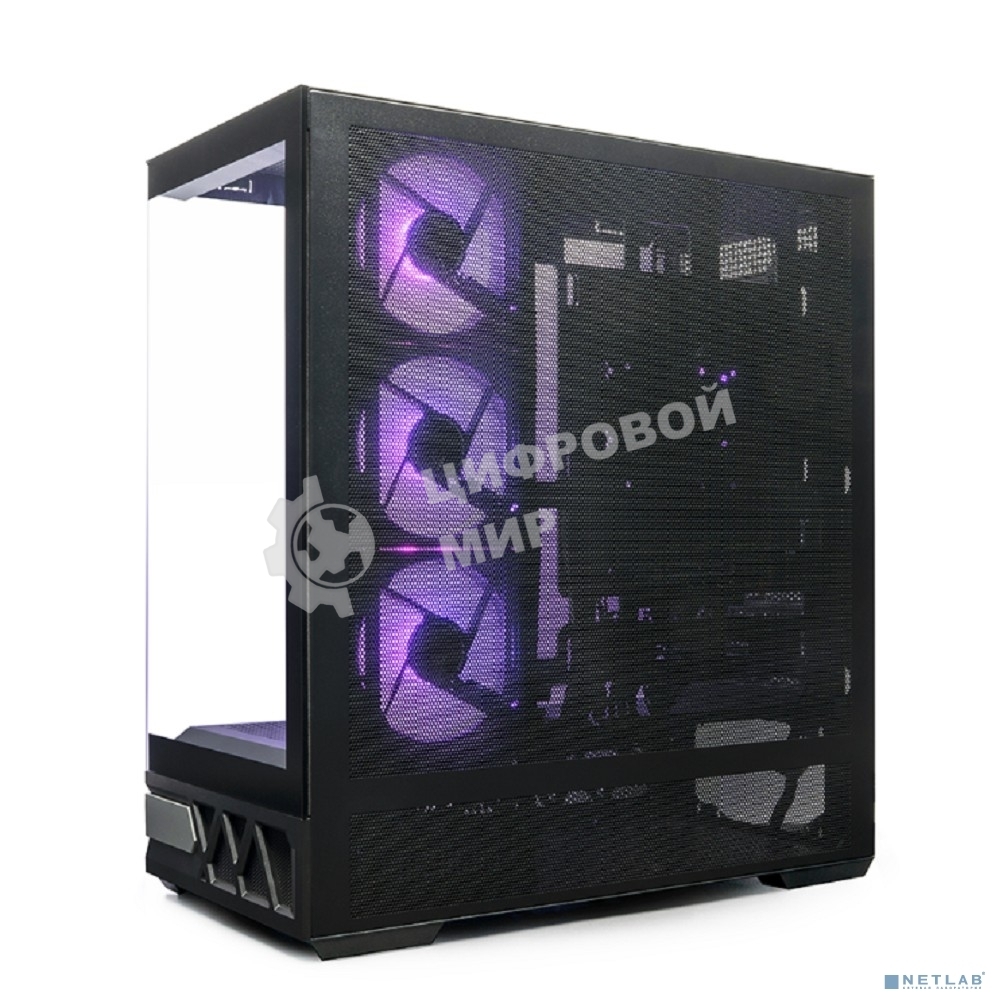 Компьютерный корпус XASTRA Q700 4ARGB-C10-UC Black ATX/Aquarium/Screewless/4x120mm ARGB PWM mirror fans/Argb+PWM HUB 10port/Type C Q700-4FM12A-C10-UC