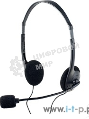 Гарнитура проводная Perfeo накладная CHAT черная PF-CHAT-BLK/SIL