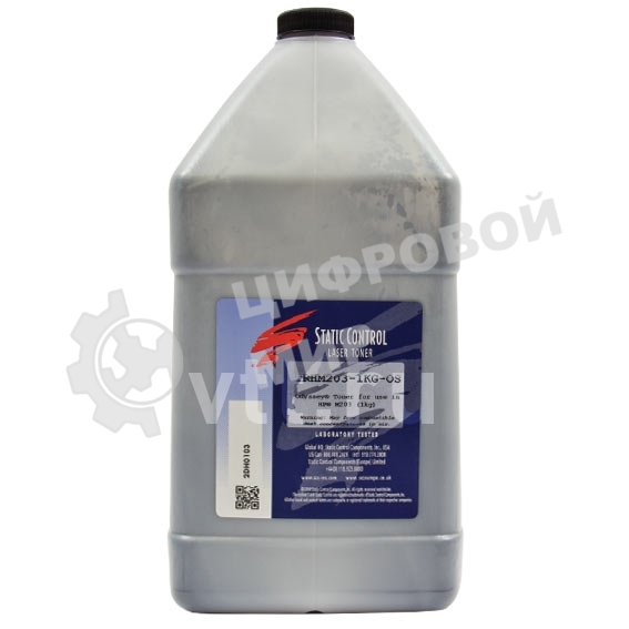 Тонер Static Control TRHM203-1KG-OS черный флакон 1000гр. для принтера HP LJ 203/227