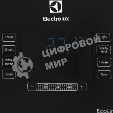 Увлажнитель воздуха Electrolux EHU-3710D черный, 50 м², 5 л, ионизация, гигростат