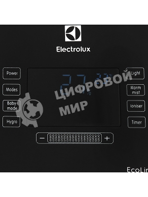 Увлажнитель воздуха Electrolux EHU-3710D черный, 50 м², 5 л, ионизация, гигростат