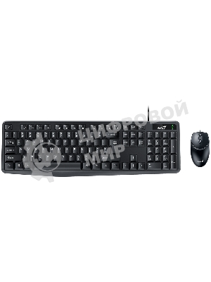 Комплект клавиатура+мышь Genius KM-170 проводной, USB, 1000 DPI, чёрный