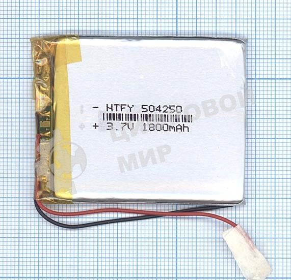 Аккумулятор Li-Pol (батарея) 5x42x50мм 2pin 3.7V/1800mAh