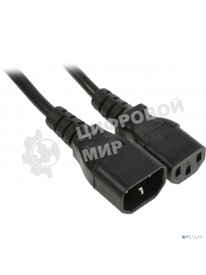 Шнур сетевой Rexant IEC 320 C13 – IEC 320 C14 3x1,0мм², 1,8 м