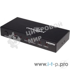 Разветвитель Gembird DSP-4PH4-02 Разветвитель HDMI Cablexpert, HD19F/4x19F, 1 компьютер => 4 монитора, Full-HD, 3D, 1.4v