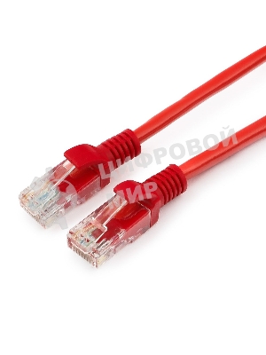 Патч-корд UTP Cablexpert cat.5e, 1м, литой, многожильный, красный