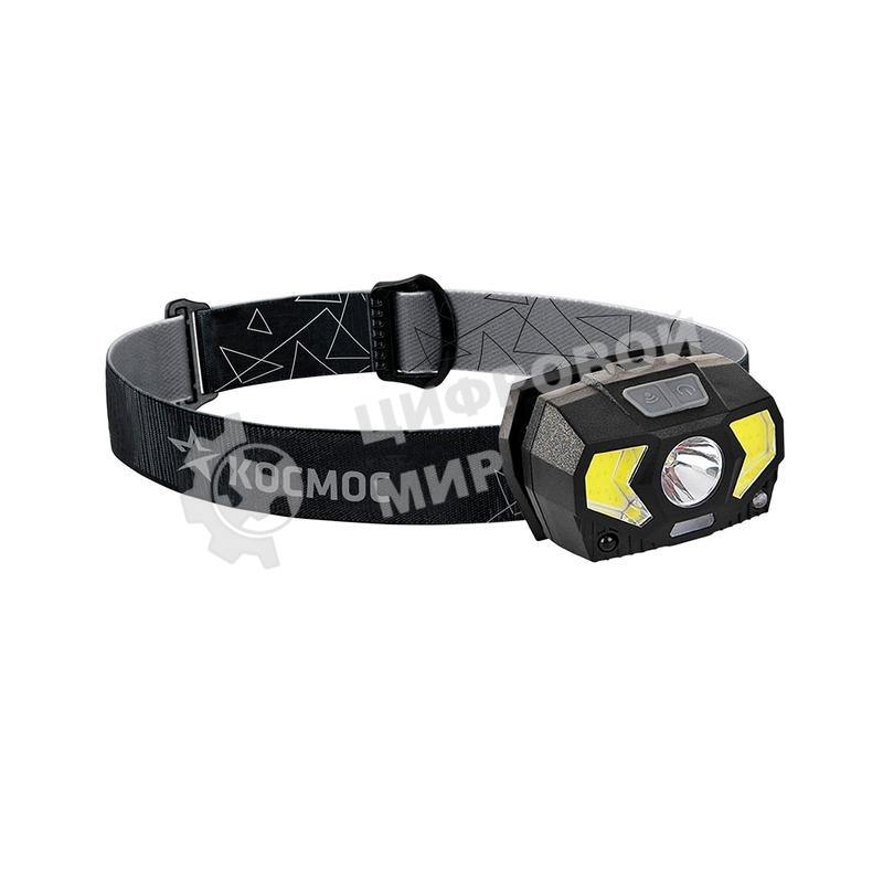 Фонарь налобный 3Вт ХРЕ LED 2х2Вт СОВ красн. светодиод КОСМОС KocHuntHelper5W