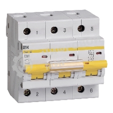 Выключатель автоматический IEK MVA40-3-080-C BА 47-100 3Р 80А 10 кА х-ка С IEK