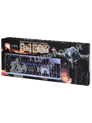 Клавиатура Oklick 970G Dark Knight проводная, USB Type-A, чёрный/серебристый