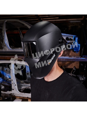 Маска сварщика Kranz с черным минеральным стеклом DIN 9