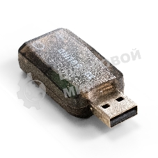 Адаптер (внешняя звуковая карта) ExeGate EX-AU-01N для подключения гарнитуры к USB порту