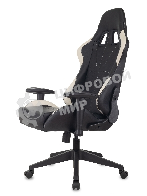 Кресло Бюрократ VIKING 5 AERO WHITE черный/белый, экокожа, 120 кг, механизм качания