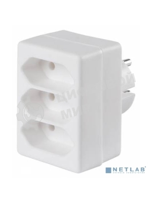 Сетевой разветвитель Buro BU-PS3F-W (3 розетки) белый (пакет ПЭ)