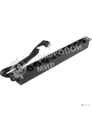 Блок розеток горизонтальный ExeGate ServerPro PDU-19H903 Al-9S-EU2, 19