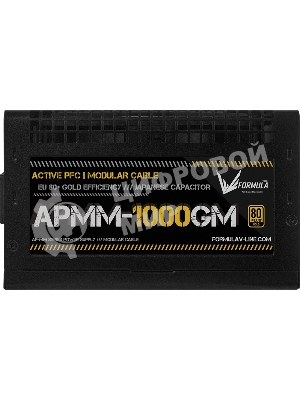 Блок питания Aerocool/Formula ATX 1000W APMM-1000GM Gen.5 80 PLUS gold (20+4pin) APFC 120мм fan 8xSATA Cab Manag RTL