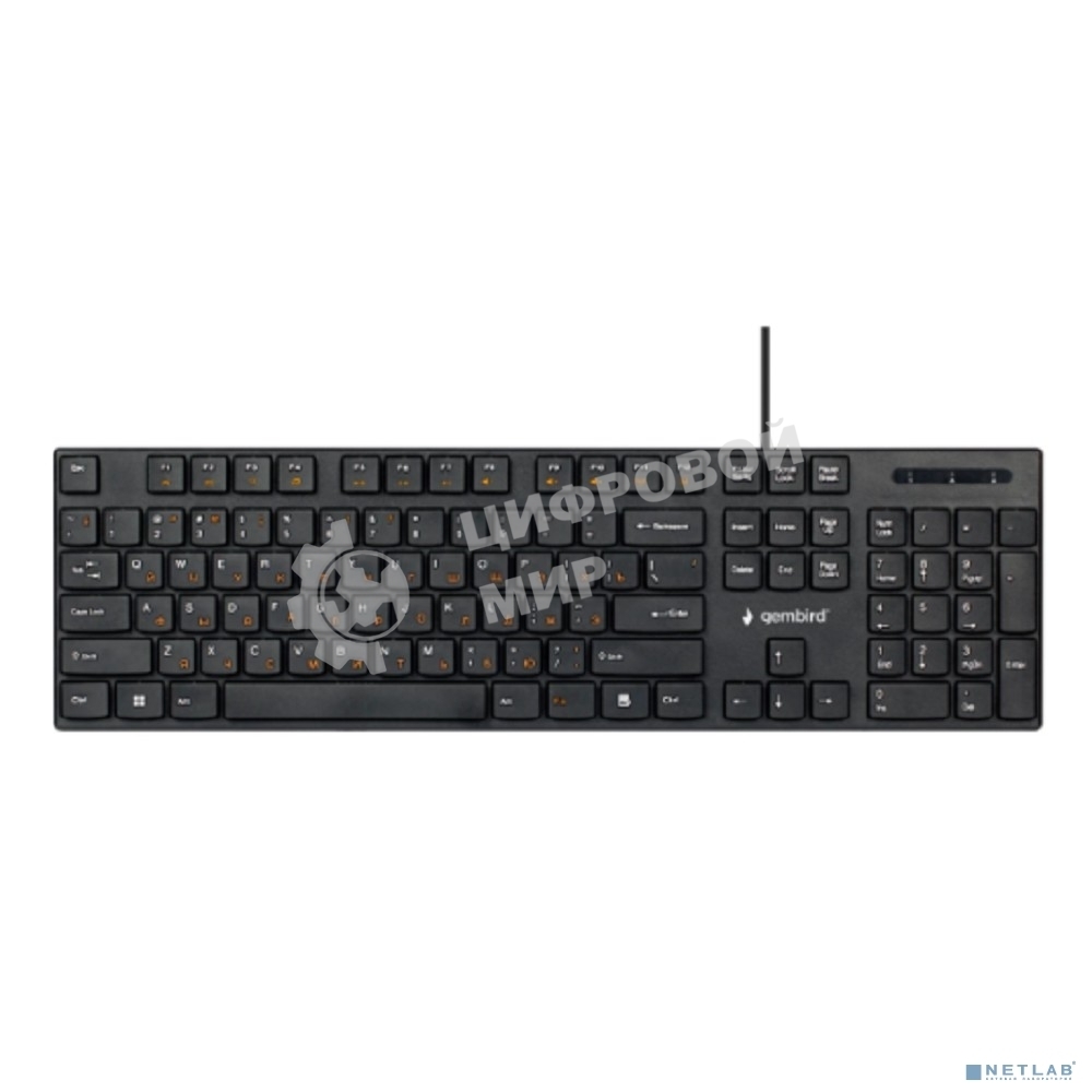 Клавиатура Gembird KB-250 проводная, USB Type-A, чёрный