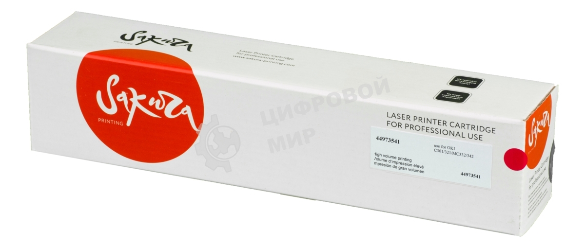 Картридж Sakura 44973541 для OKI C301/321/MC332/342, желтый, 1500 к.