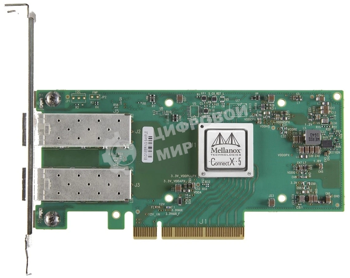 Сетевая карта ConnectX®-5 EN network interface card, 25GbE dual-port SFP28, PCIe3.0 x8, tall bracket, ROHS R6