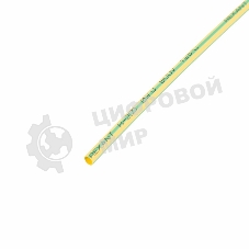 Термоусаживаемая трубка Rexant 2,0/1,0 мм, желто-зеленая, упаковка 50 шт. по 1 м