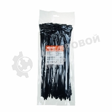 Хомут-стяжка кабельная нейлоновая Rexant 300 x7,6 мм, черная, упаковка 100 шт.