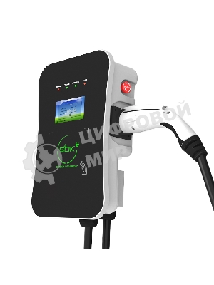 Зарядная станция S'OK Green Energy M3W Series Wallbox EV Charger SM3W32232542-5wf, 3-phase, 22kw (32a/380v), OCPP 1.6J, RFID, WiFi, LAN, уровень защиты IP54, кабель 5м