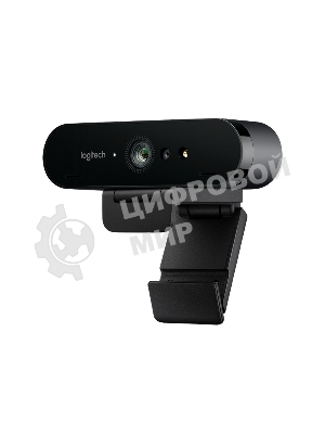 Веб-камера Logitech Brio 4K HDR 3840x2160, 30 кадр/с, USB Type-A, микрофон (2 шт, шумоподавление), автоматическая фокусировка, автоосвещение, HDR, шторка приватности, универсальное крепление