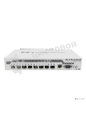 Коммутатор MikroTik CRS309-1G-8S+IN 8 SFP+, dual-core 800MHz CPU, 512MB RAM, POE, RS232 serial port