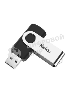 Флешка USB Netac U505 (NT03U505N-008G-20BK), 8Gb, USB 2.0, R/W 70/30, черный/серебристый