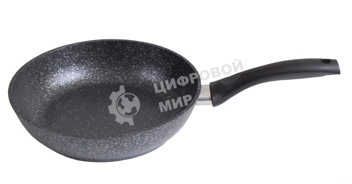 Сковорода Kukmara 260/60мм с ручкой, АП (темный мрамор) СМТ262а